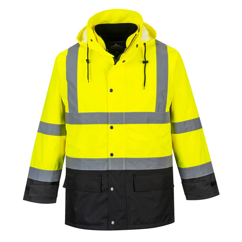 Portwest US768 Hi Vis Executive 5 - in - 1 Jacket with Hook and Loop Cuffs - Gorvex.com