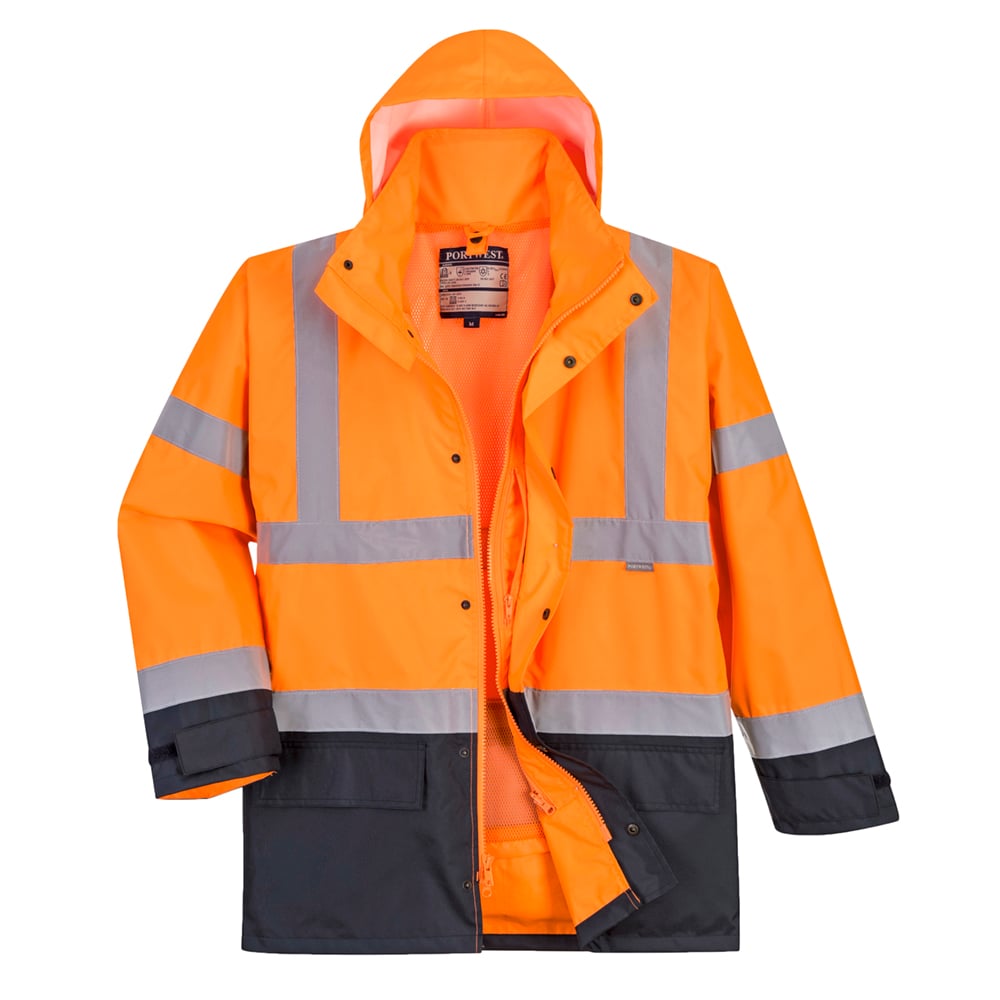 Portwest US768 Hi Vis Executive 5 - in - 1 Jacket with Hook and Loop Cuffs - Gorvex.com