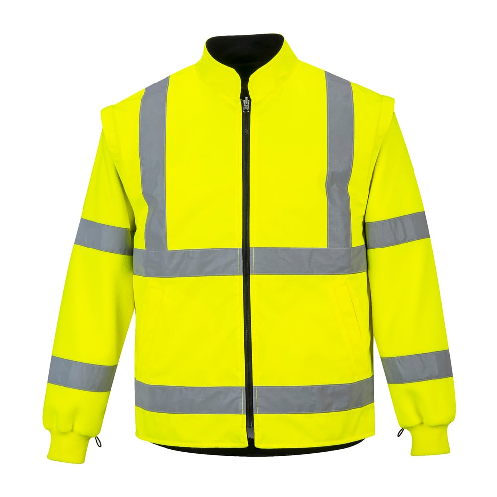 Portwest US768 Hi Vis Executive 5 - in - 1 Jacket with Hook and Loop Cuffs - Gorvex.com