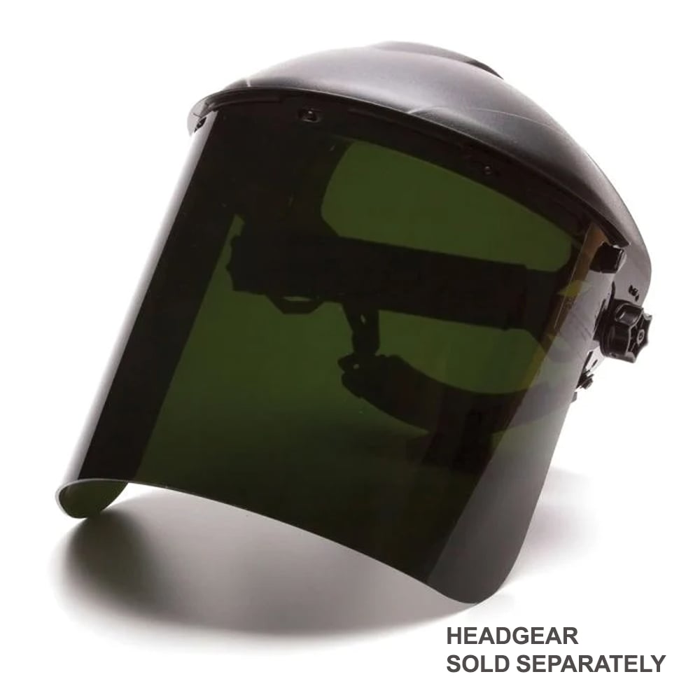 Pyramex Dark Green Cylinder Face Shield S1250 - Gorvex.com