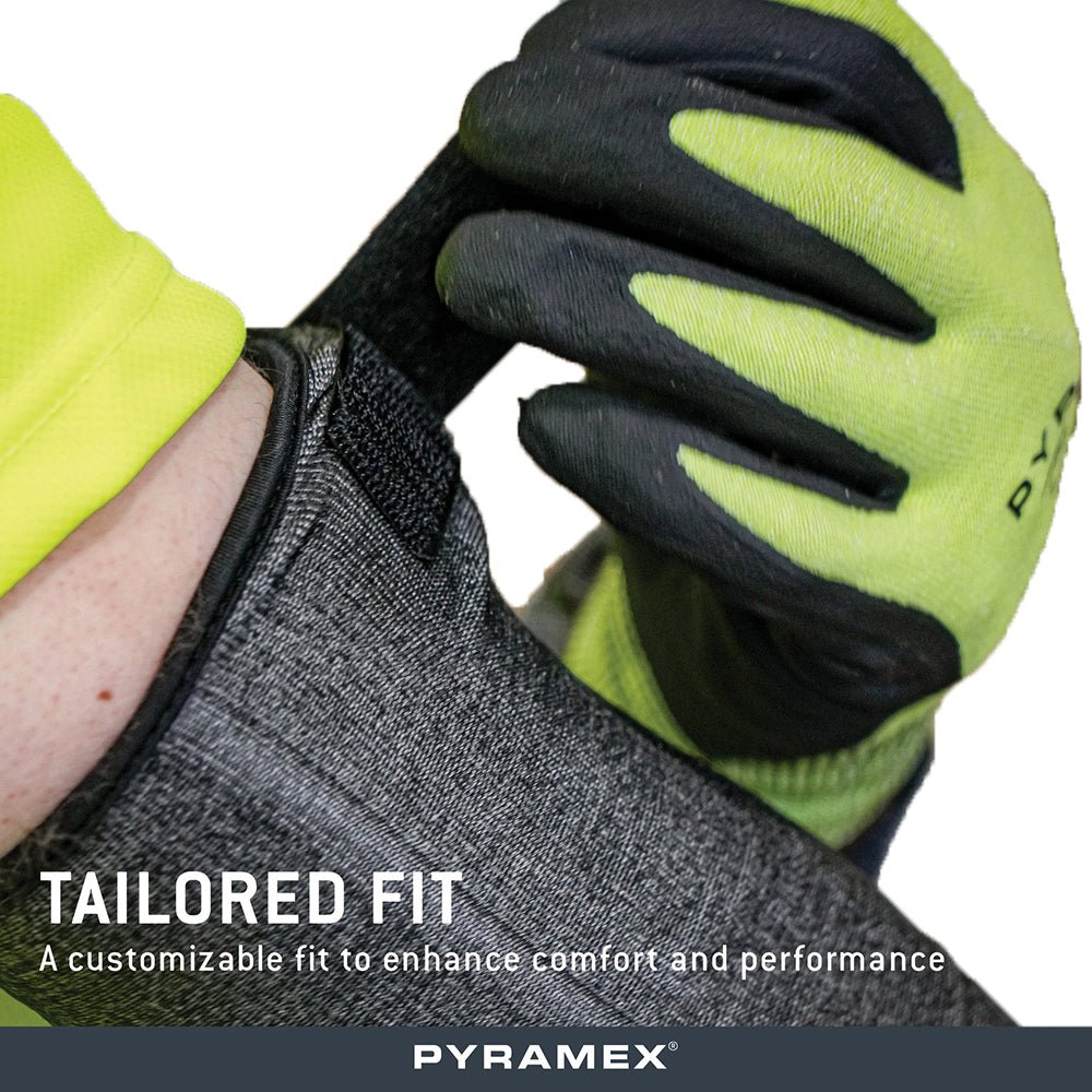 Pyramex GCS52 HPPE A5 Cut 18" Sleeve with Hook & Loop Cuff & Thumbhole - Gorvex.com
