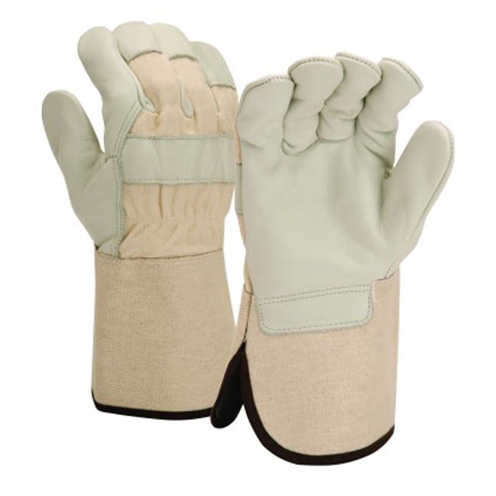Pyramex GL1004W Premium Grain Leather Palm Glove with Gauntlet Cuff, 1 pair - Gorvex.com