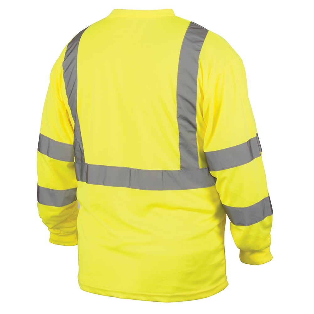 Pyramex Lumen - X Hi - Vis Lime Long Sleeve T-Shirt RLTS31 Series - Gorvex.com