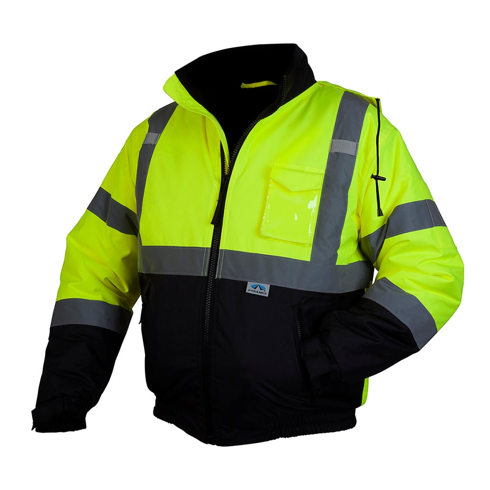 Pyramex Lumen - X RJ32 Series Hi - Vis Lime Bomber Jacket - Gorvex.com