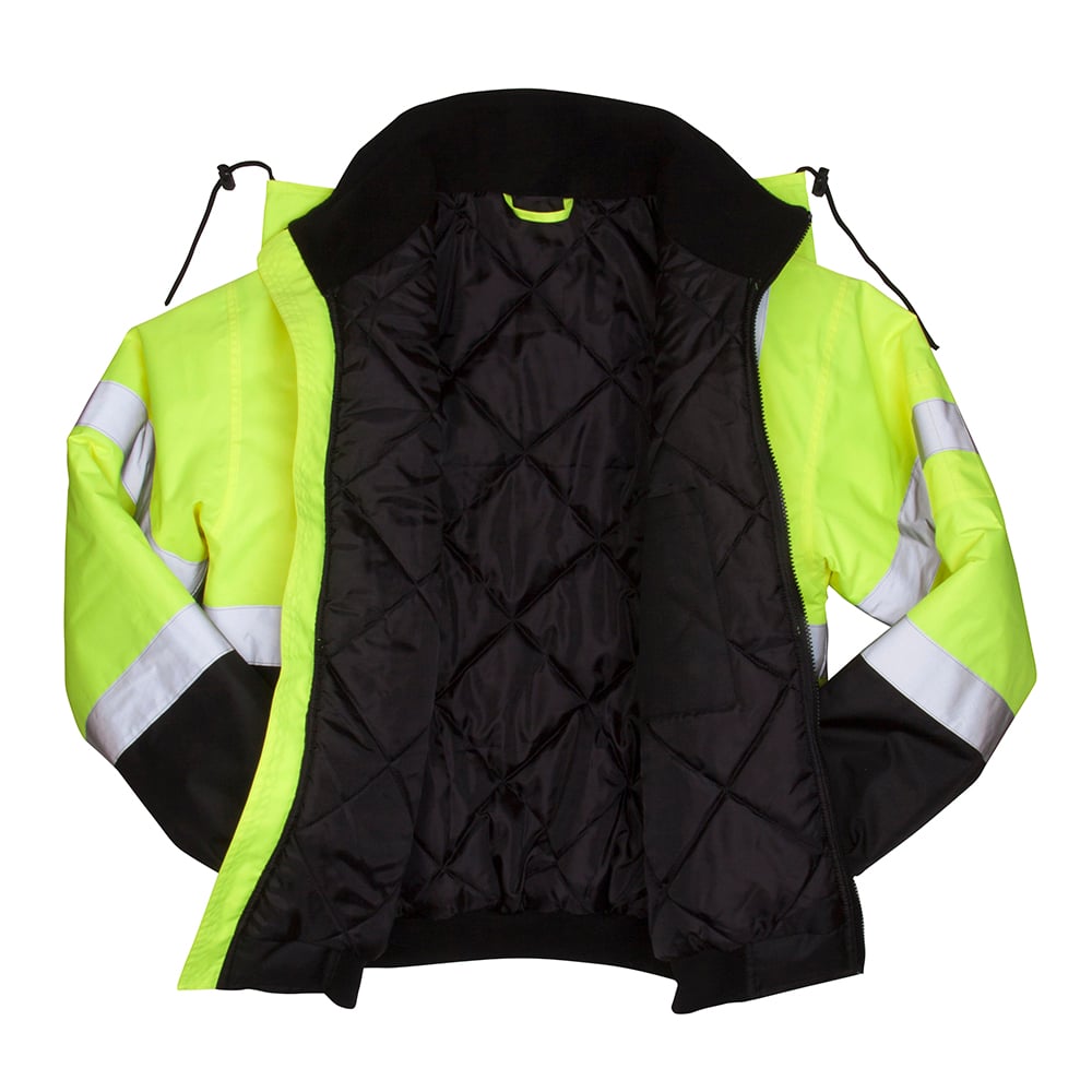 Pyramex Lumen - X RJ32 Series Hi - Vis Lime Bomber Jacket - Gorvex.com