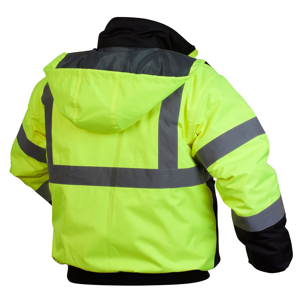 Pyramex Lumen - X RJ32 Series Hi - Vis Lime Bomber Jacket - Gorvex.com
