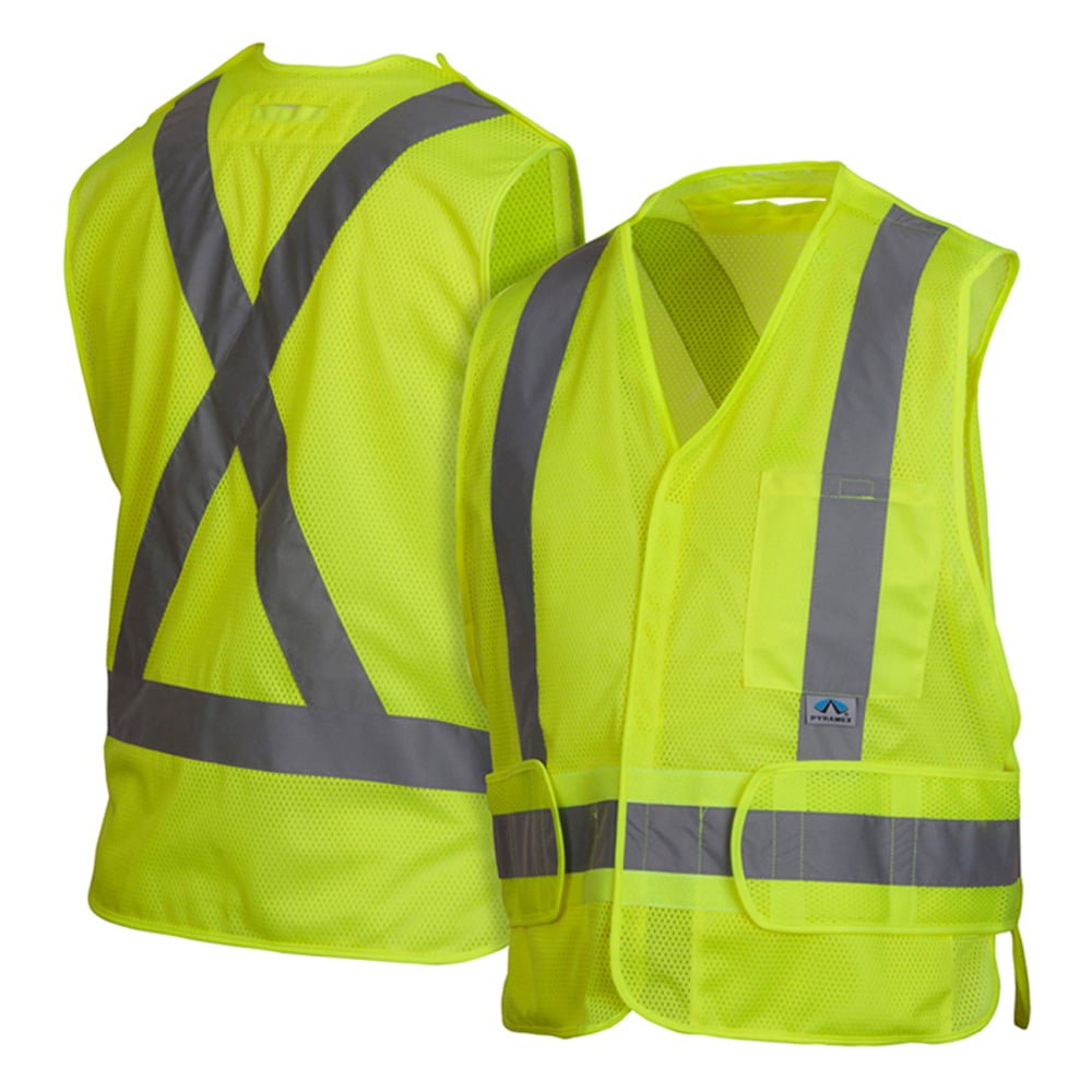 Pyramex RCA25 Series Hi Vis Mesh Vest with Adjustable Waist - Gorvex.com