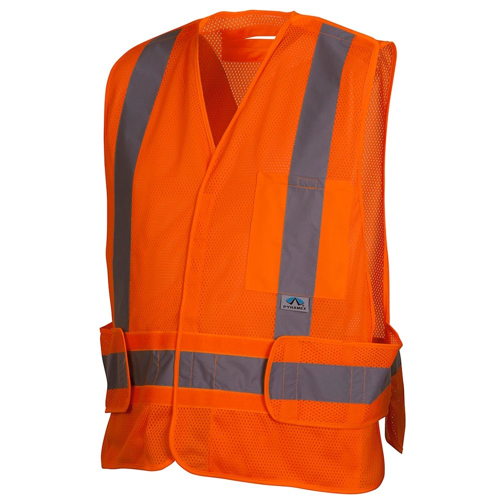 Pyramex RCA25 Series Self Extinguishing Mesh Vest with Adjustable Waist - Gorvex.com
