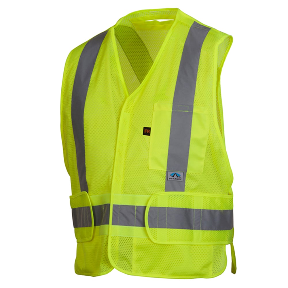 Pyramex RCA25 Series Self Extinguishing Mesh Vest with Adjustable Waist - Gorvex.com
