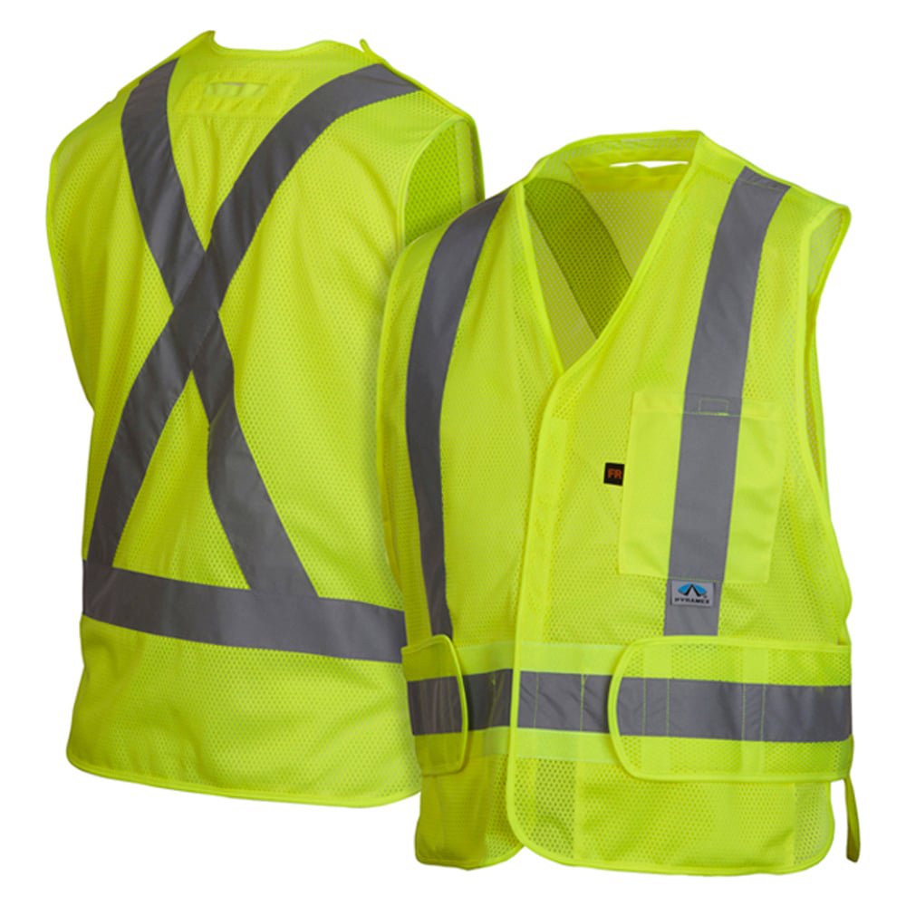 Pyramex RCA25 Series Self Extinguishing Mesh Vest with Adjustable Waist - Gorvex.com