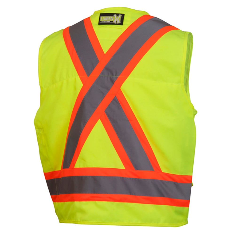 Pyramex RCMS28 Series Hi Vis Solid Vest with Contrasting Tape - Gorvex.com