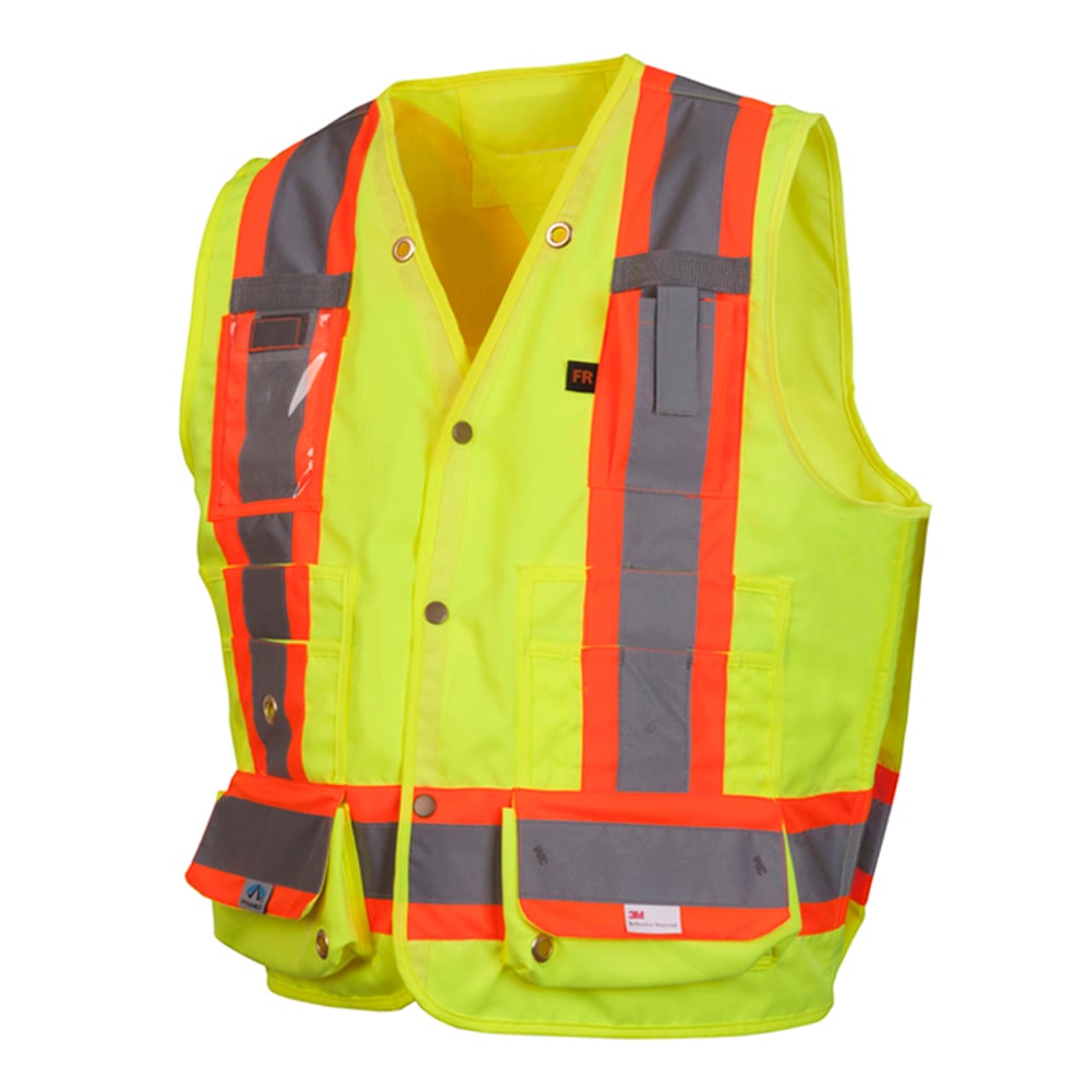 Pyramex RCMS28 Series Hi Vis Solid Vest with Contrasting Tape - Gorvex.com