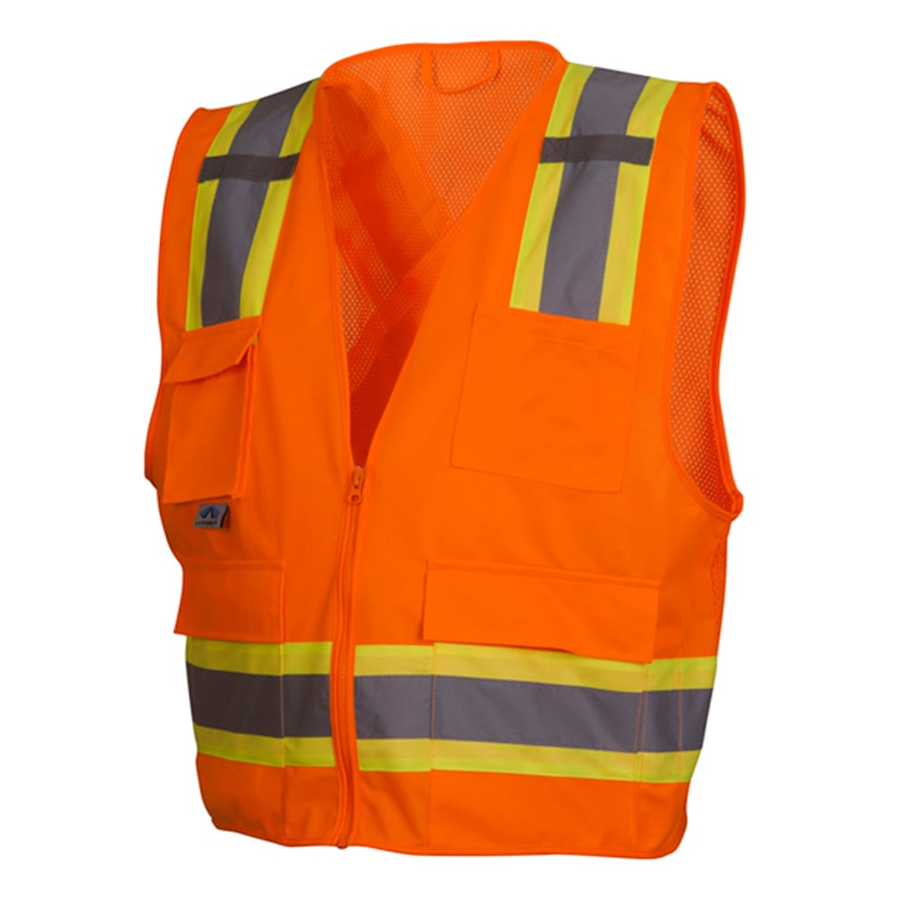Pyramex RCZ24 Series Hi Vis Mesh/Solid Vest with Zipper Closure - Gorvex.com