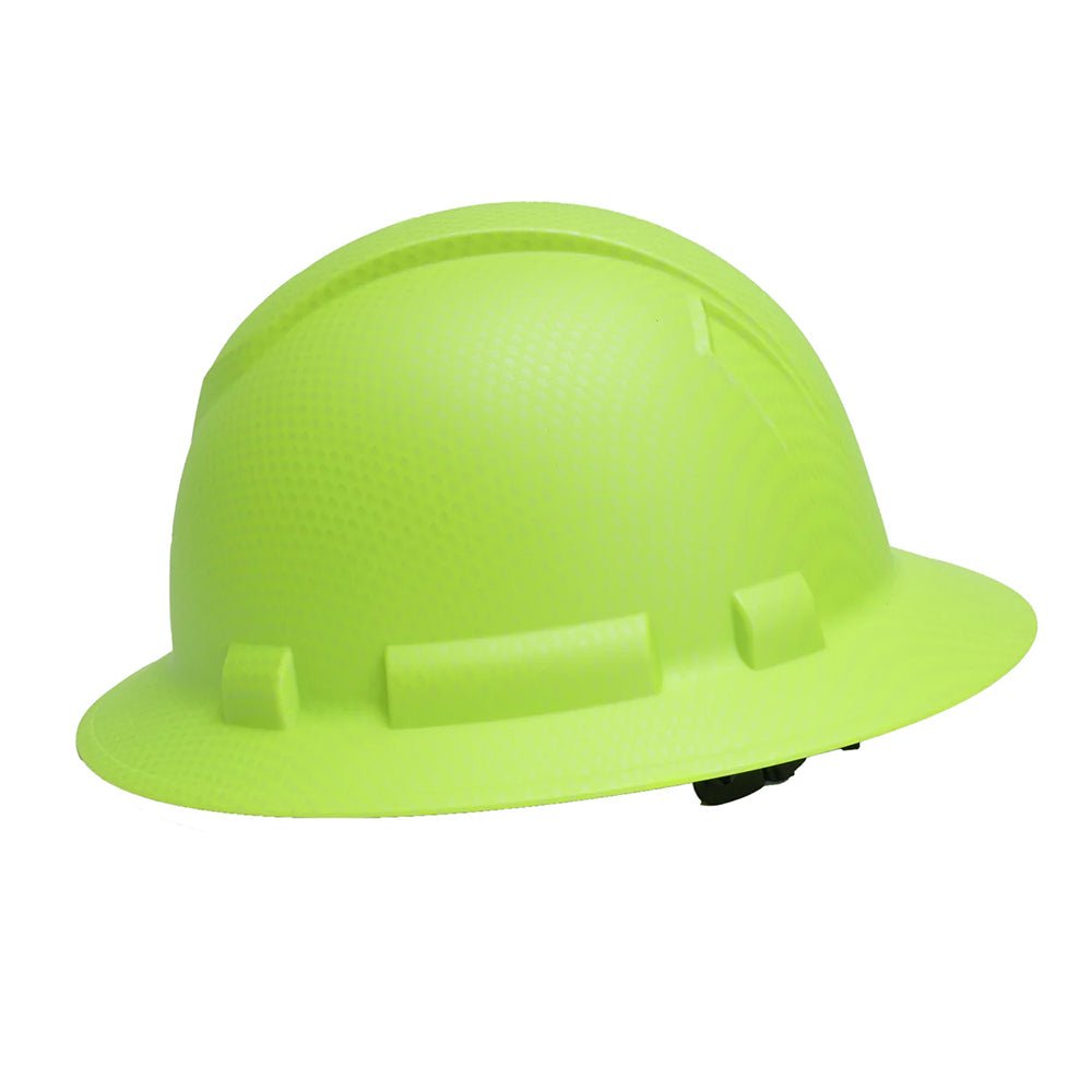 Pyramex Ridgeline Graphite Full Brim Hard Hat, 4 Point Ratchet - Gorvex.com