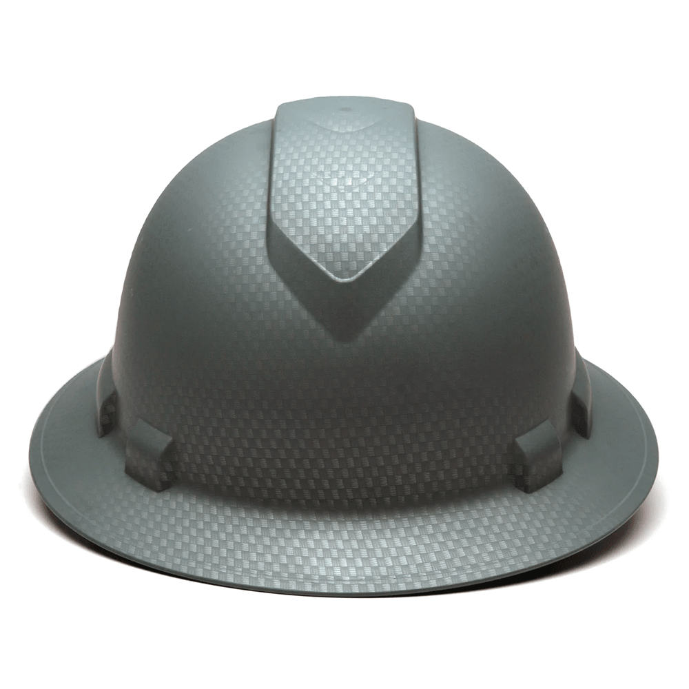 Pyramex Ridgeline Graphite Full Brim Hard Hat, 4 Point Ratchet - Gorvex.com