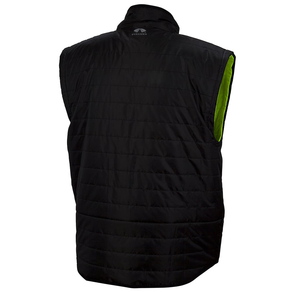 Pyramex RJR33 Series Reversible Hi - Vis Jacket with Black Bottom - Gorvex.com