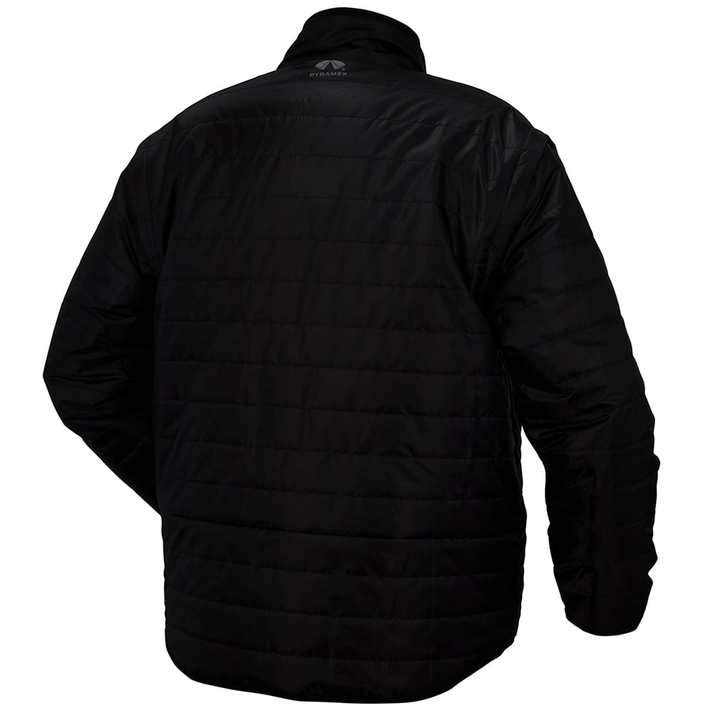 Pyramex RJR33 Series Reversible Hi - Vis Jacket with Black Bottom - Gorvex.com