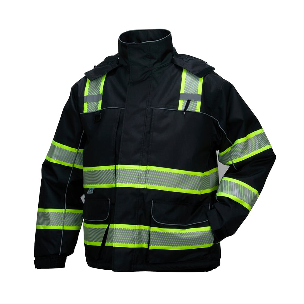 Pyramex RPB3511 Class 1 Waterproof Quilted Enhanced Visibility Parka - Gorvex.com