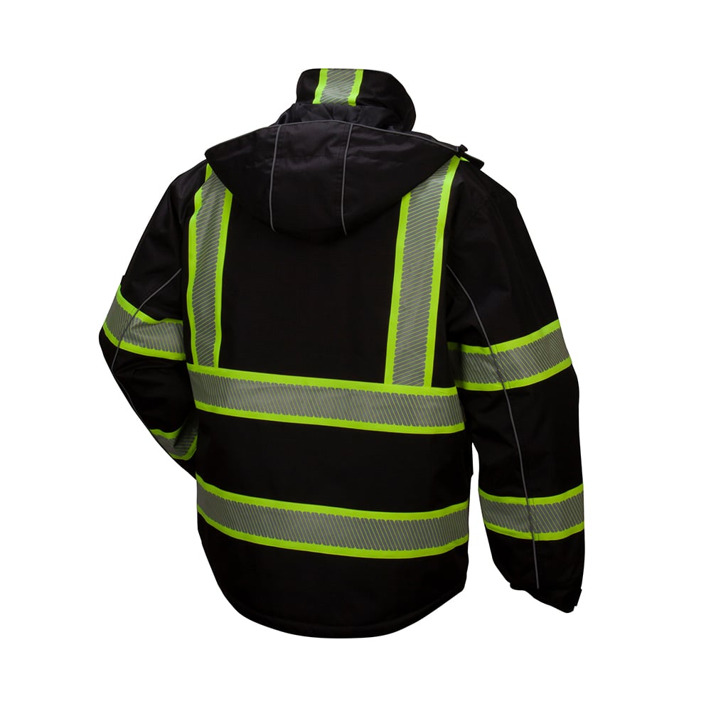 Pyramex RPB3511 Class 1 Waterproof Quilted Enhanced Visibility Parka - Gorvex.com