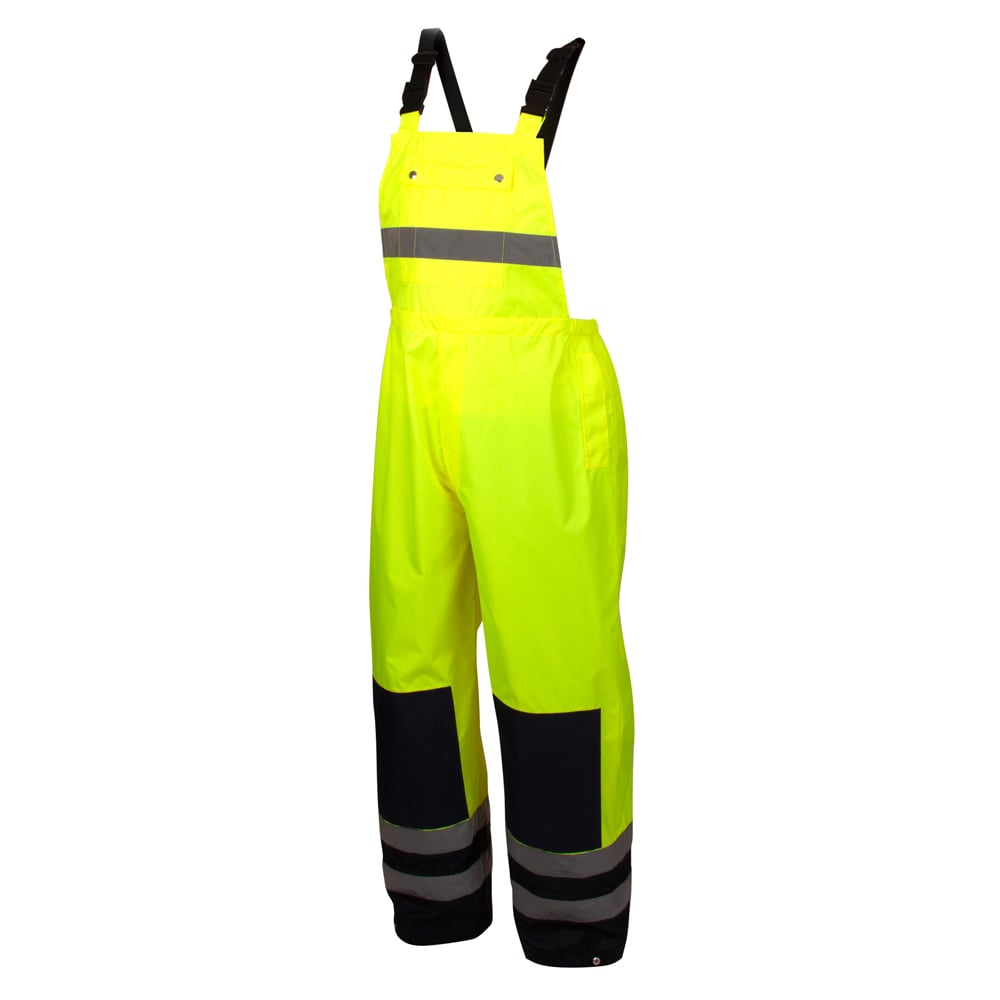 Pyramex RRWB31 Series PU/Poly Hi Vis Bib Pants with Knee Pads - Gorvex.com