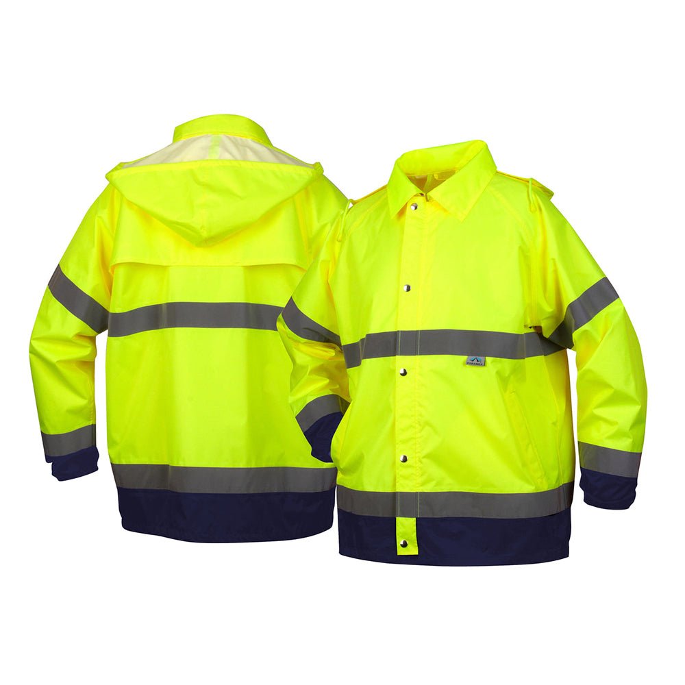 Pyramex RRWJ31 Series PU/Poly Hi Vis Jacket with Sewn Waterproof Seams - Gorvex.com