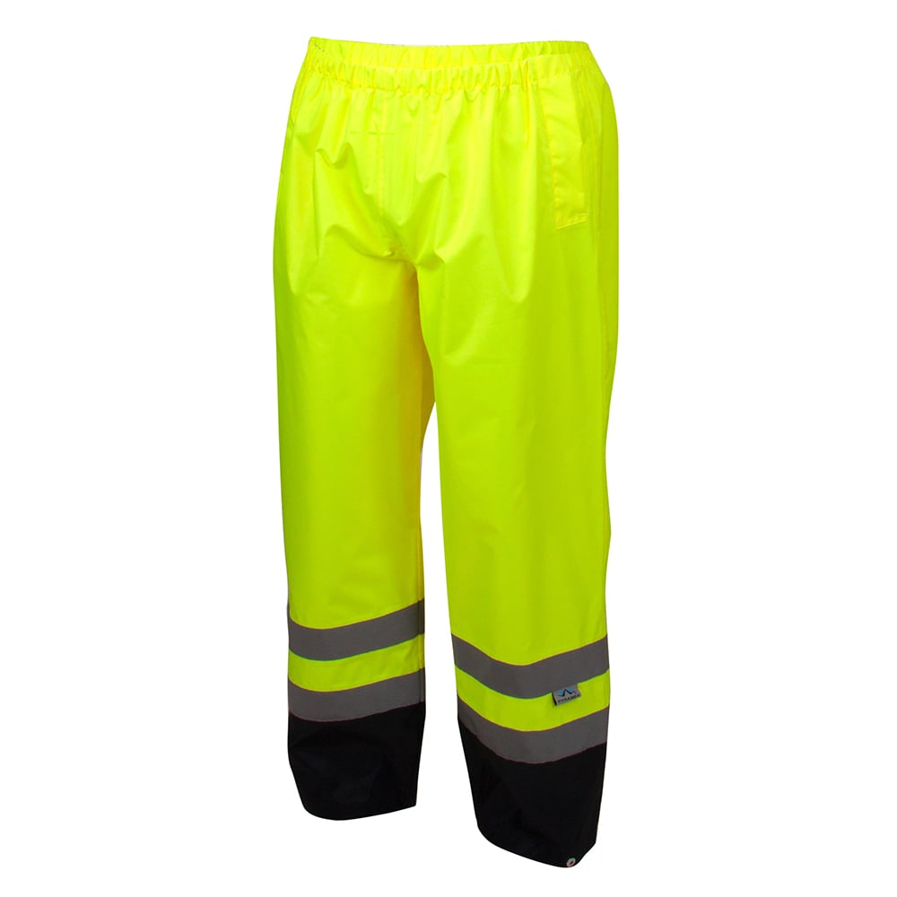 Pyramex RRWP31 Series PU/Poly Hi Vis Rain Pants with Elastic Waistband - Gorvex.com