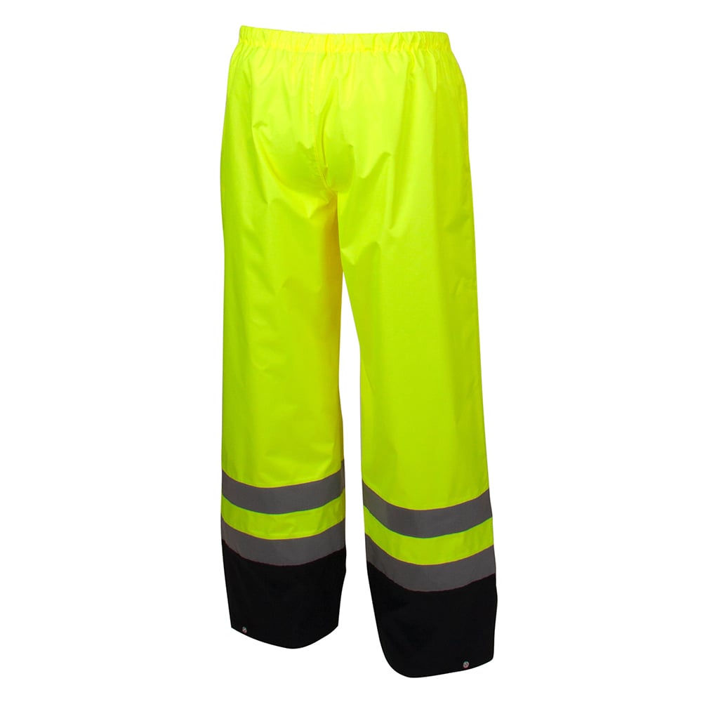 Pyramex RRWP31 Series PU/Poly Hi Vis Rain Pants with Elastic Waistband - Gorvex.com