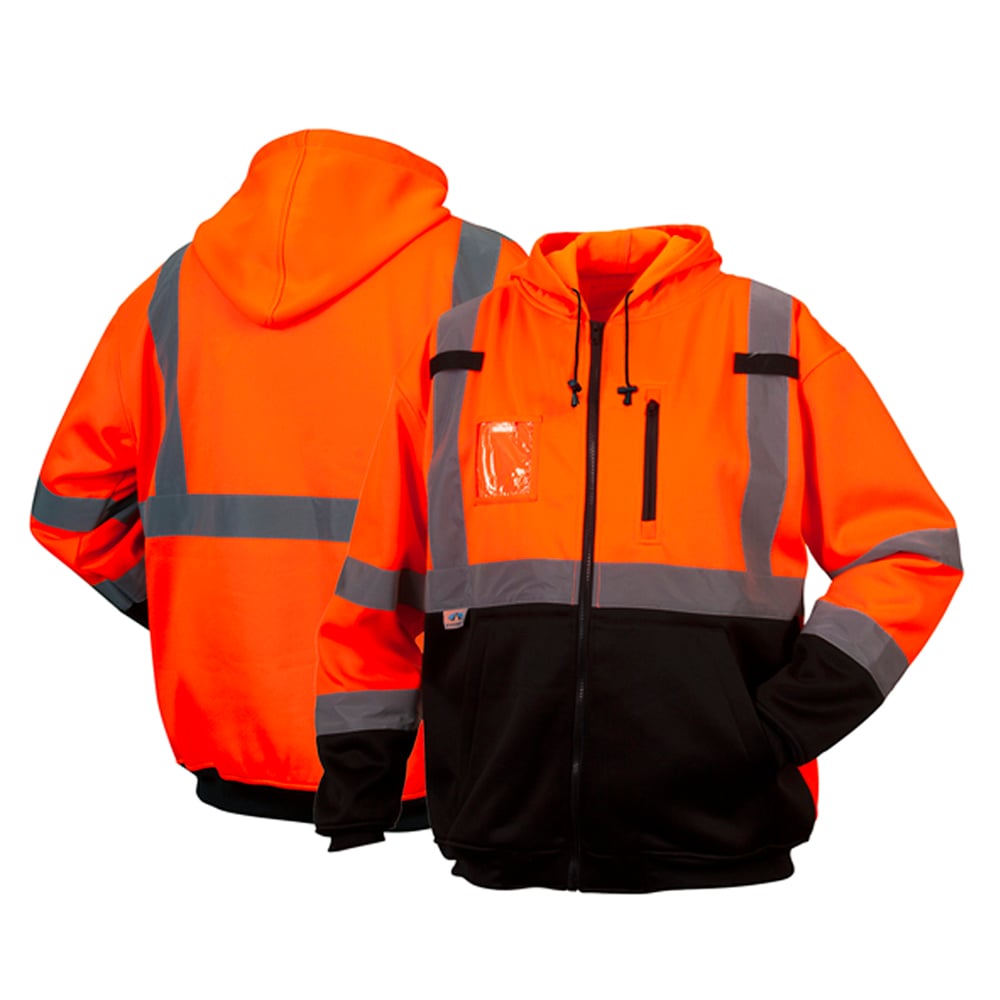 Pyramex RSZH33 Series Class 3 Premium Zipper Sweatshirt with Chest Pocket - Gorvex.com