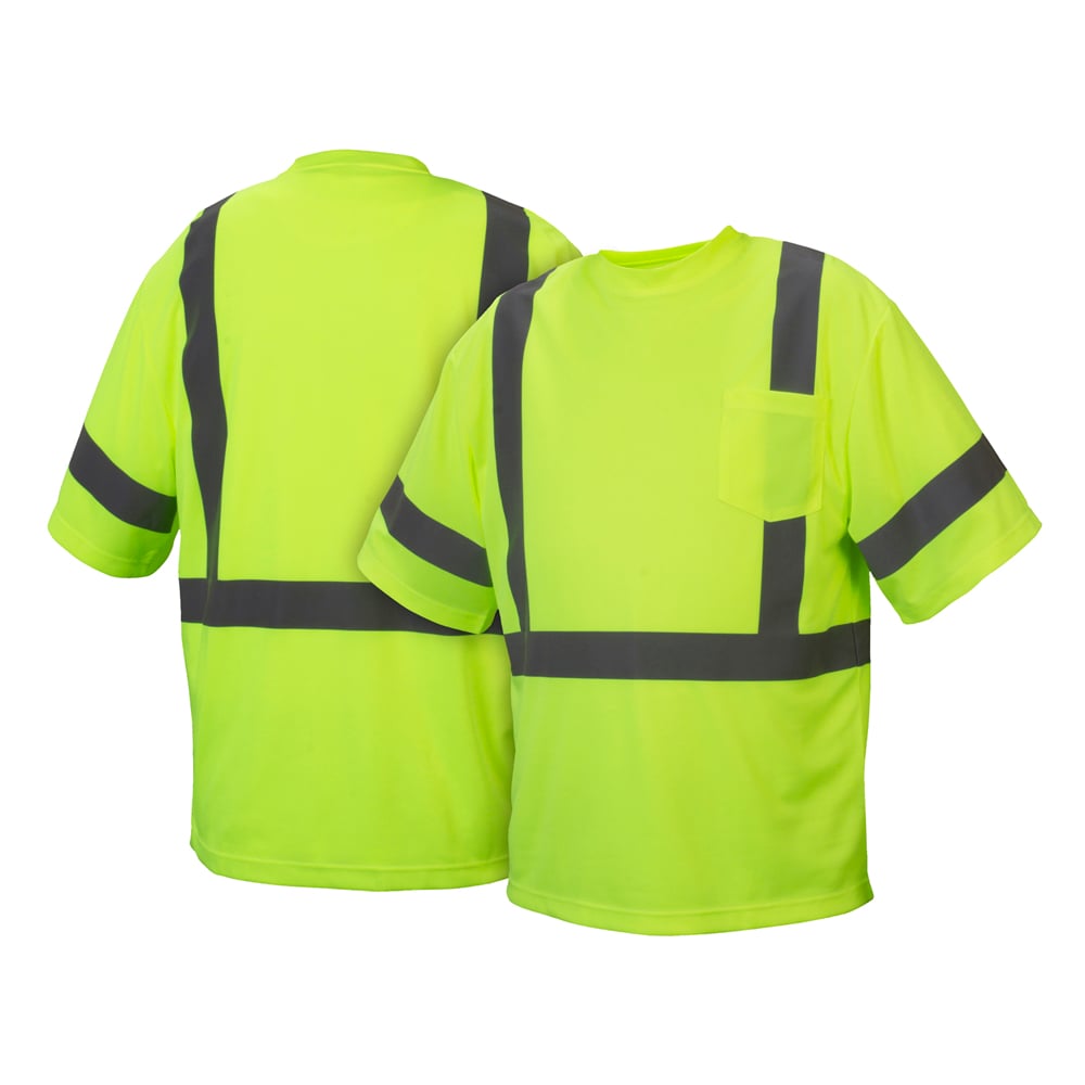 Pyramex RTS33 Series Hi Vis T-Shirt with Reflective Tape on Sleeves - Gorvex.com
