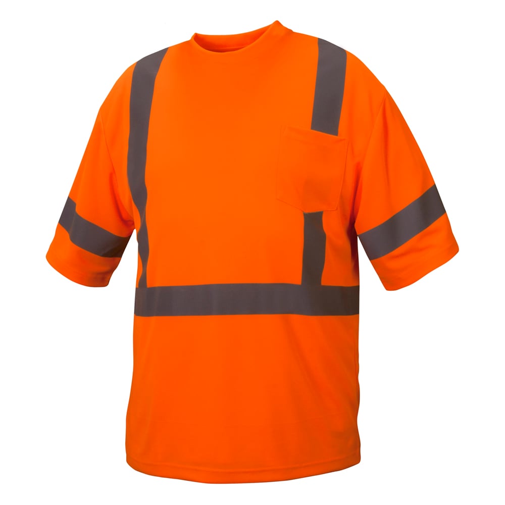 Pyramex RTS33 Series Hi Vis T-Shirt with Reflective Tape on Sleeves - Gorvex.com