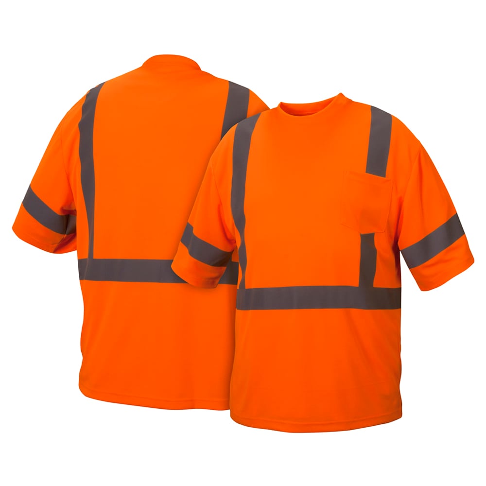 Pyramex RTS33 Series Hi Vis T-Shirt with Reflective Tape on Sleeves - Gorvex.com