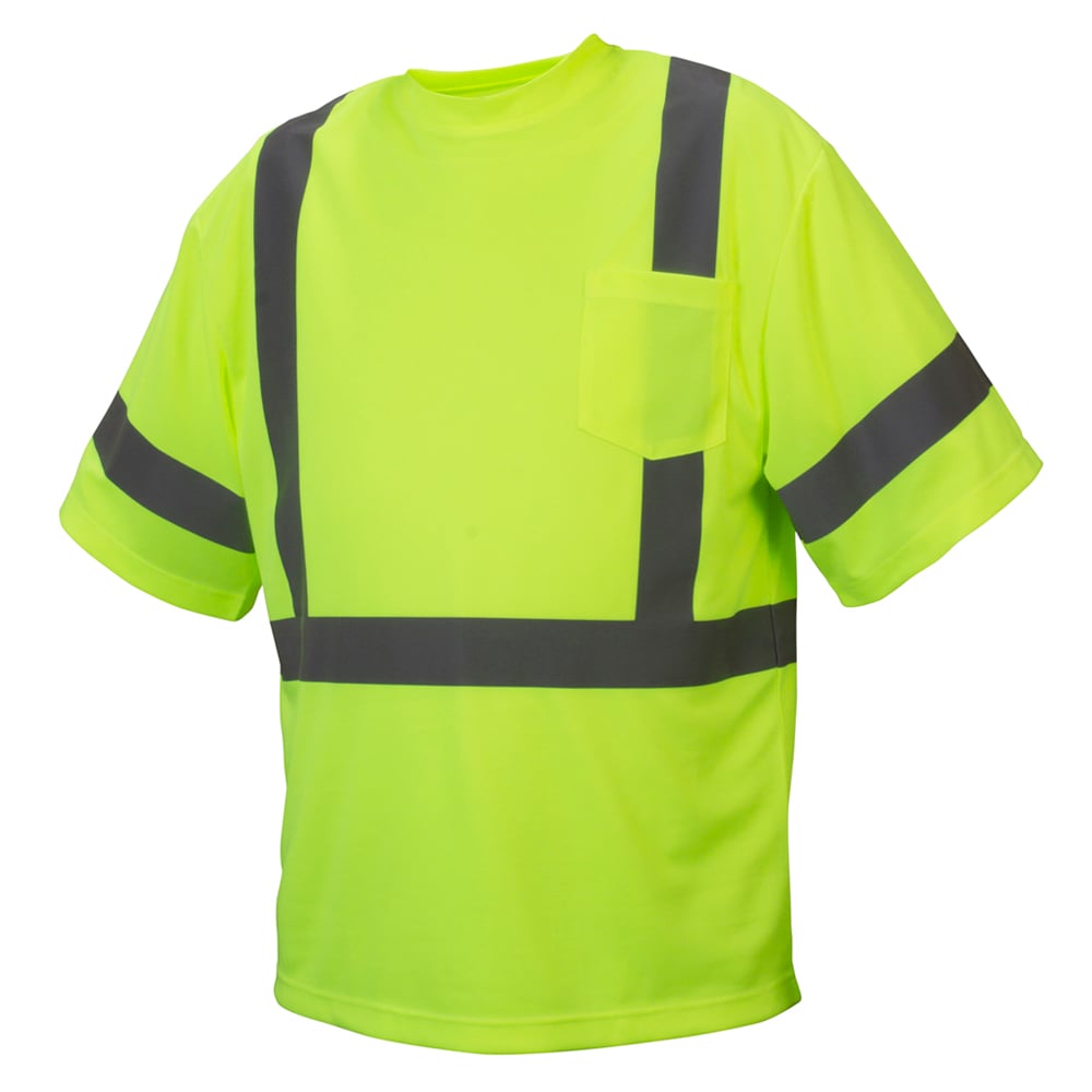 Pyramex RTS33 Series Hi Vis T-Shirt with Reflective Tape on Sleeves - Gorvex.com