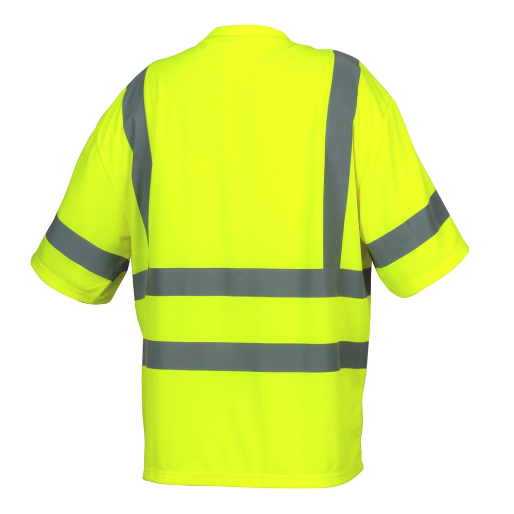 Pyramex RTS34 Class 3 Hi Vis Short Sleeved Shirt with Heat Sealed Tape - Gorvex.com