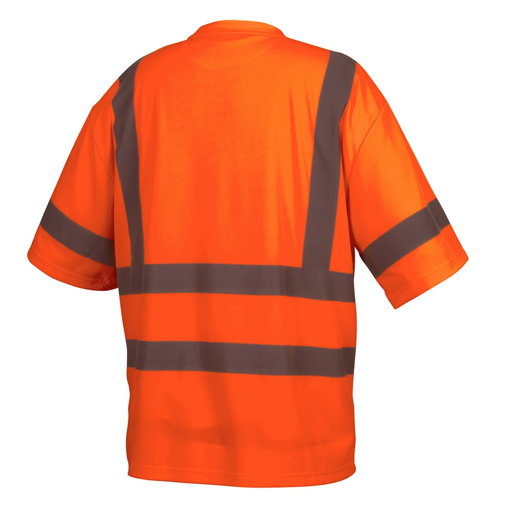 Pyramex RTS34 Class 3 Hi Vis Short Sleeved Shirt with Heat Sealed Tape - Gorvex.com