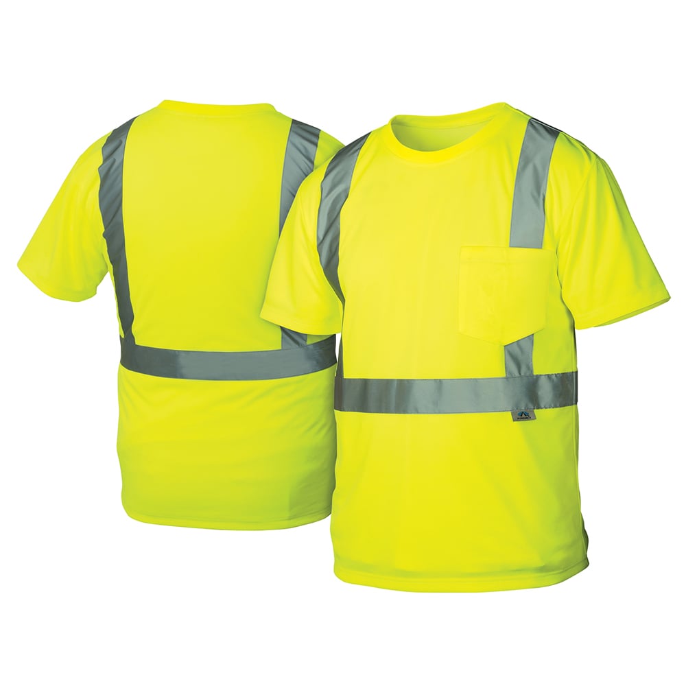 Pyramex RTSHS21 Hi Vis Short Sleeved Shirt with Heat Sealed Tape - Gorvex.com