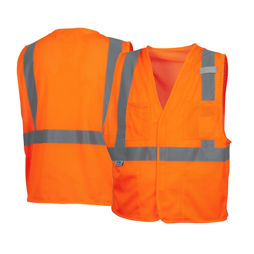 Pyramex RVHL20 Series Hi Vis 5 Pocket Vest with Hook & Loop Closure - Gorvex.com