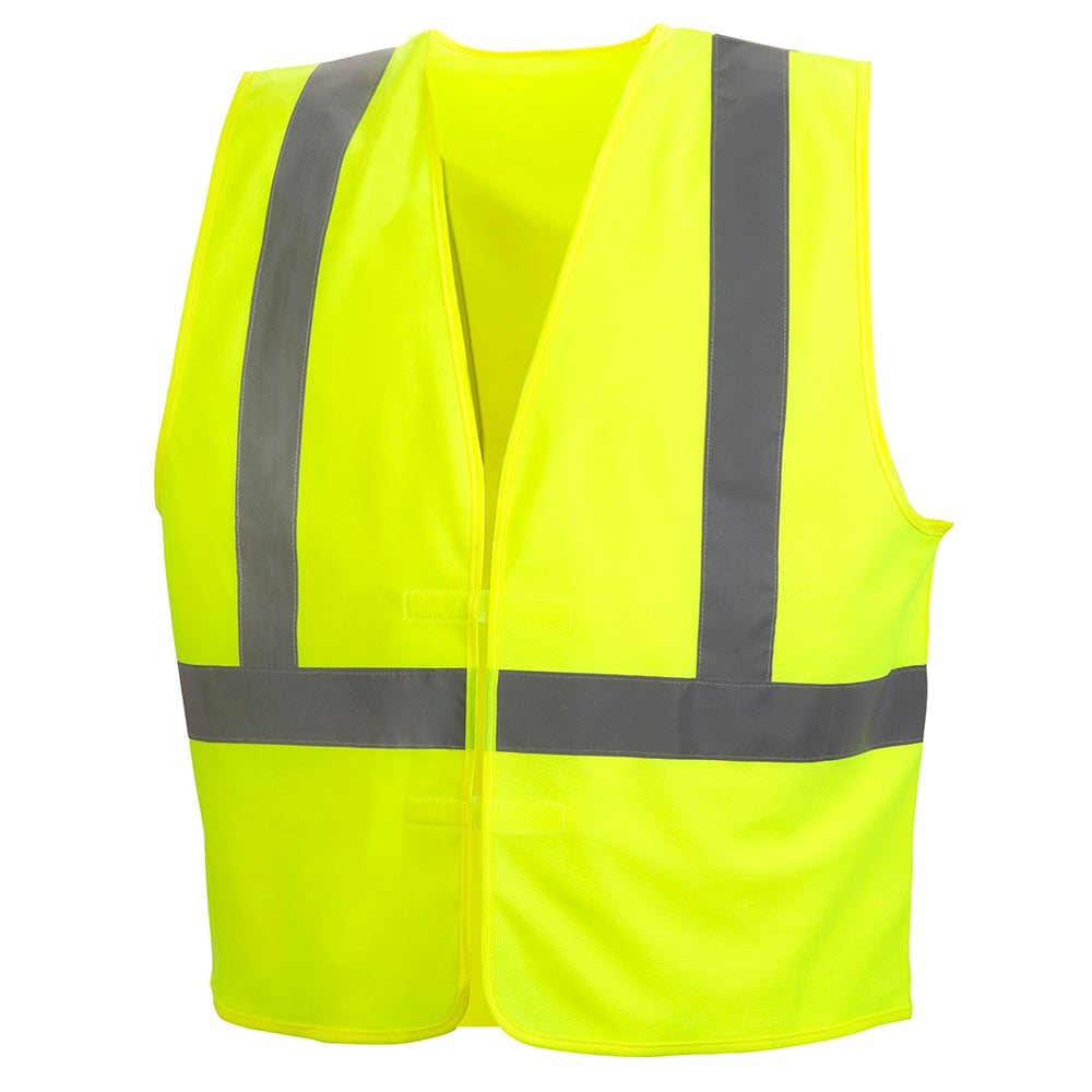 Pyramex RVHL29 Series Hi Vis Solid Vest with Hook & Loop Closure - Gorvex.com