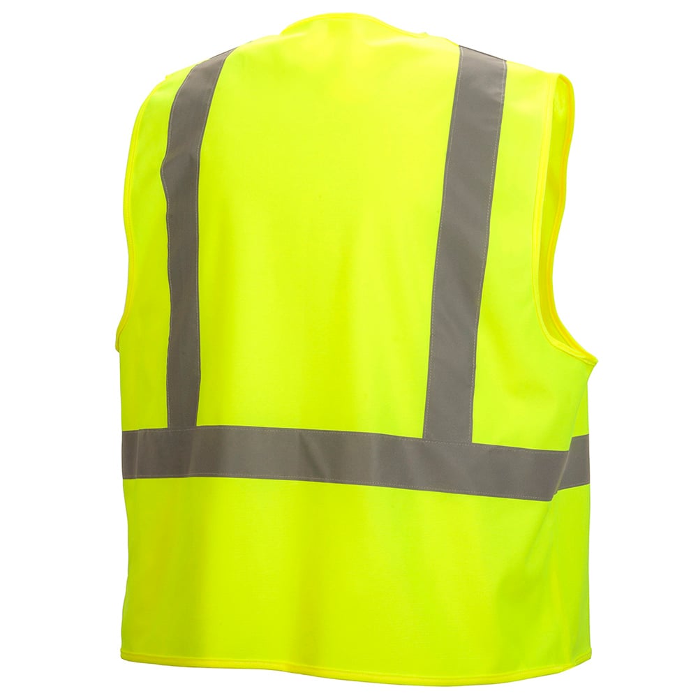 Pyramex RVHL29 Series Hi Vis Solid Vest with Hook & Loop Closure - Gorvex.com