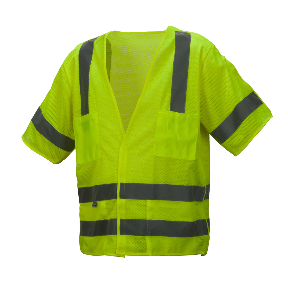Pyramex RVHL31BR Hi - Vis Class 3 Breakaway Mesh Vest with Hook & Loop Closure - Gorvex.com
