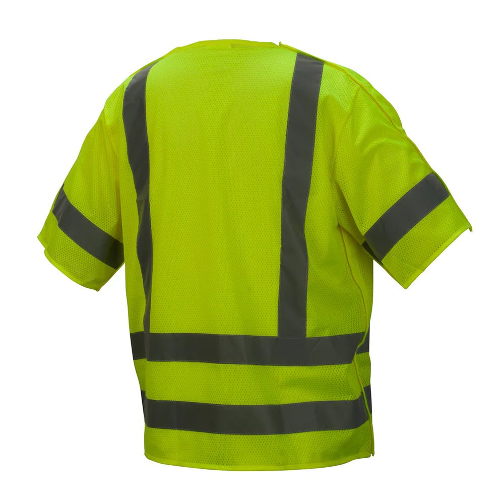 Pyramex RVHL31BR Hi - Vis Class 3 Breakaway Mesh Vest with Hook & Loop Closure - Gorvex.com