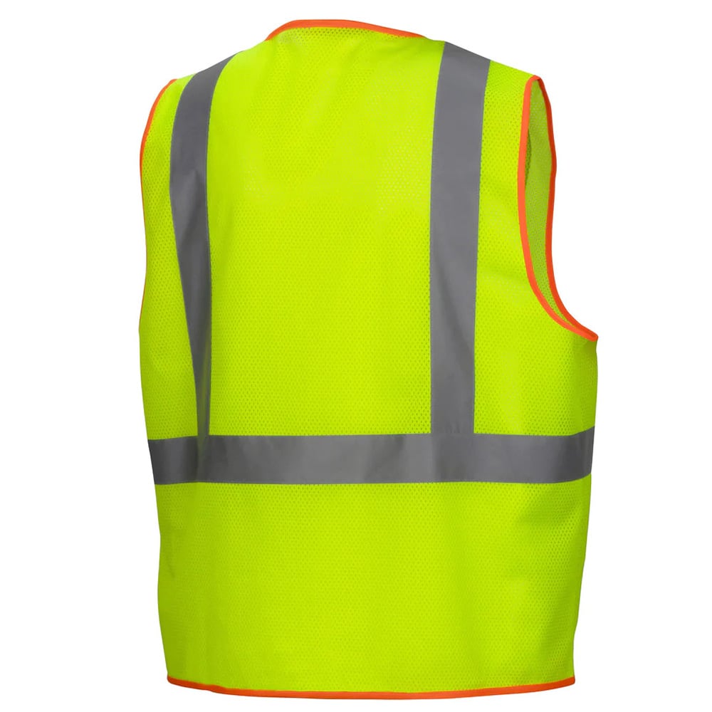 Pyramex RVHL40 Class 2 Mesh Hook & Loop Safety Vest with Contrast Trim - Gorvex.com