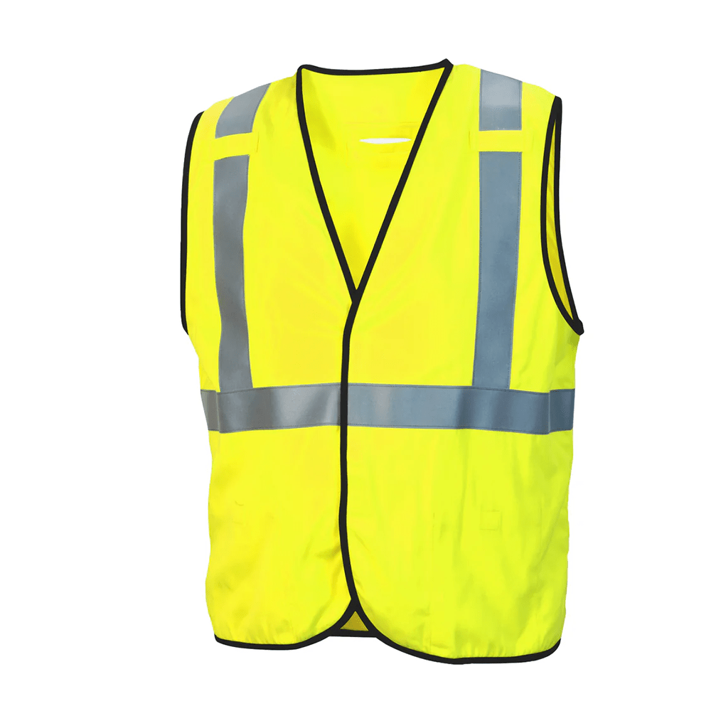 Pyramex RVHL50FR Hi - Vis Class 2 FR Safety Vest with Black Trim - Gorvex.com