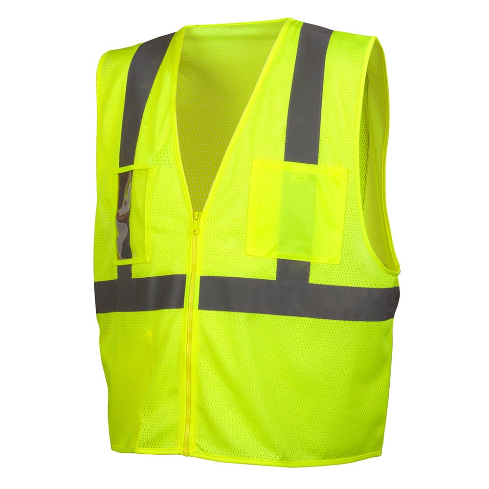 Pyramex RVZ21CP Series Class 2 Economy Vest with Clear Front Pocket - Gorvex.com