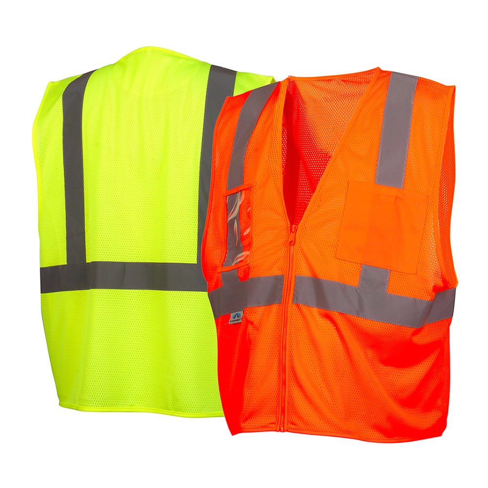 Pyramex RVZ21CP Series Class 2 Economy Vest with Clear Front Pocket - Gorvex.com