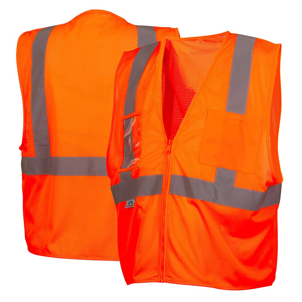 Pyramex RVZ21CP Series Class 2 Economy Vest with Clear Front Pocket - Gorvex.com