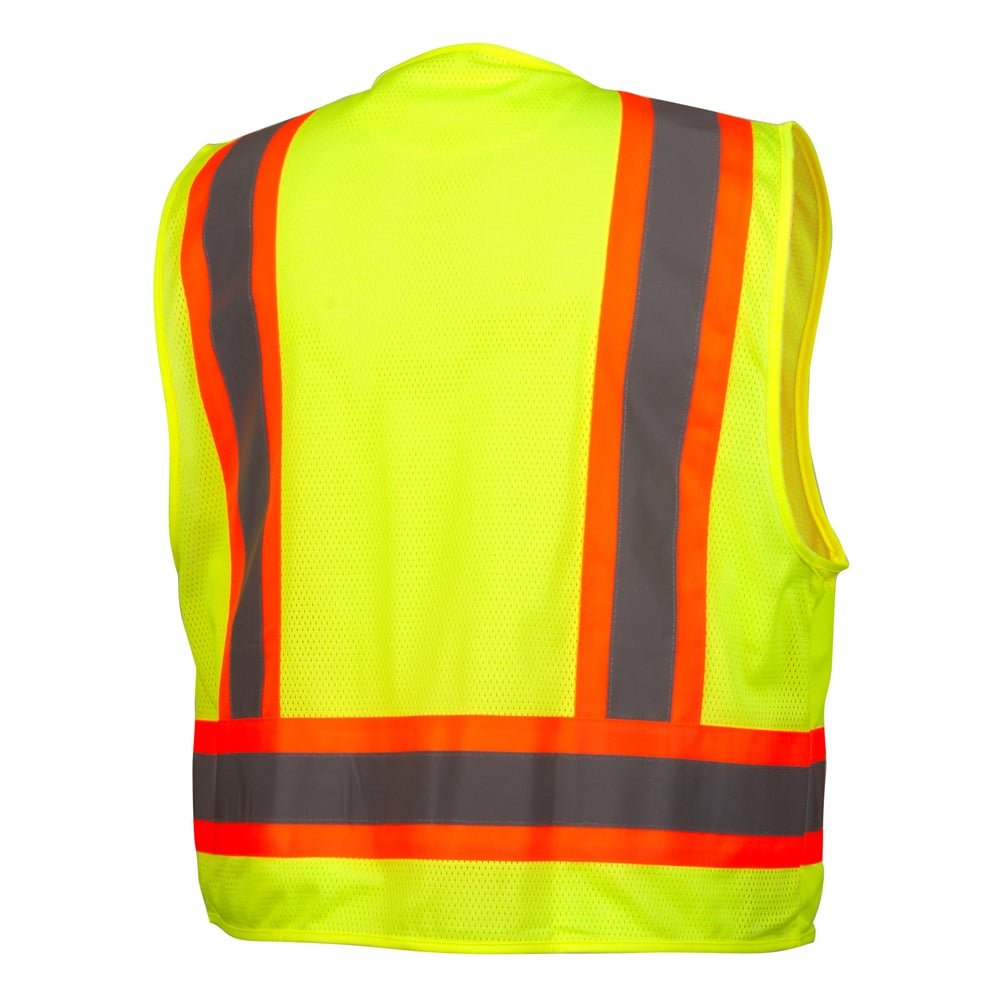 Pyramex RVZ24CP Class 2 Hi Vis Surveyor Vest with Clear Front Pocket - Gorvex.com