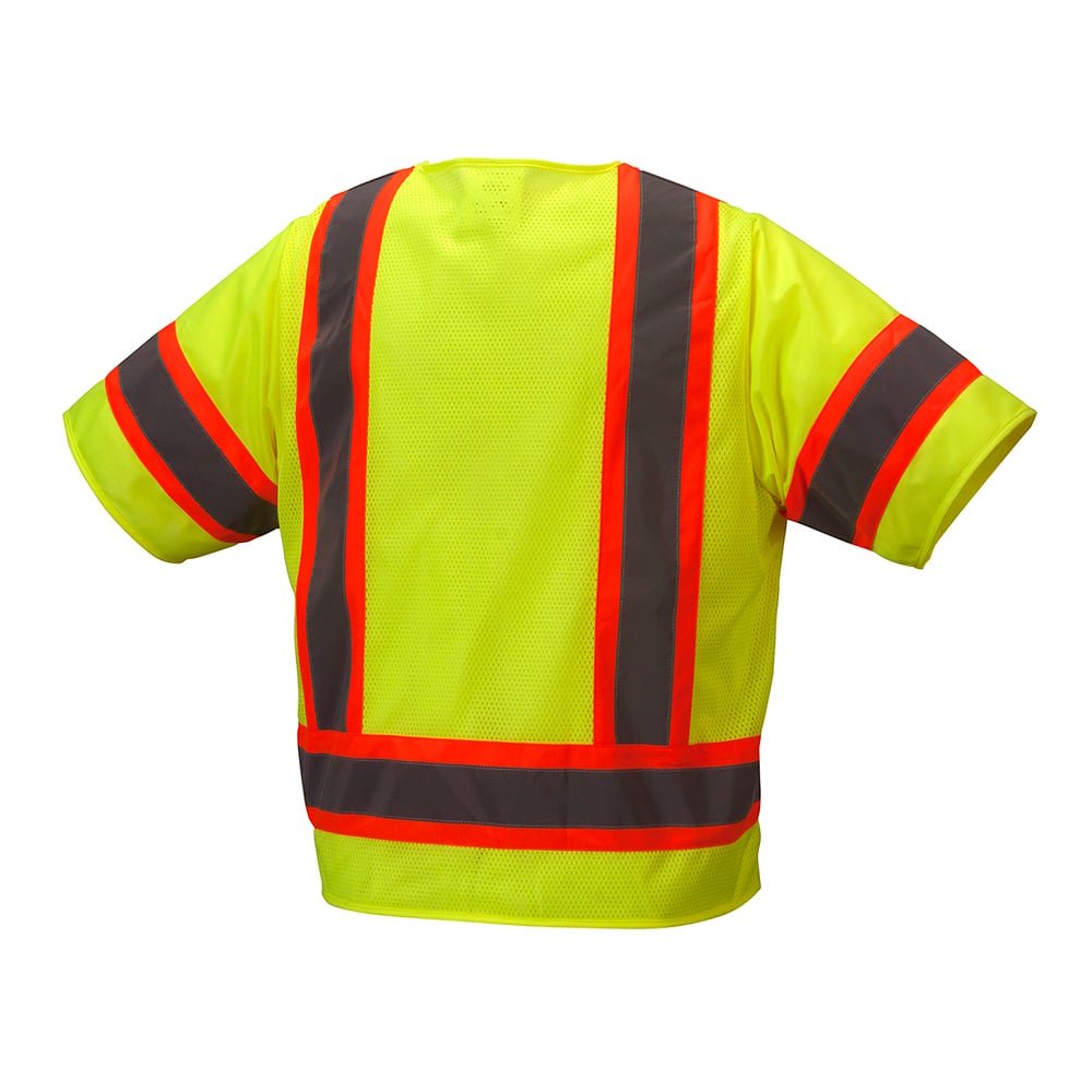 Pyramex RVZ34 Series Hi Vis Mesh/Solid Vest Class 3 with 4 Pockets - Gorvex.com