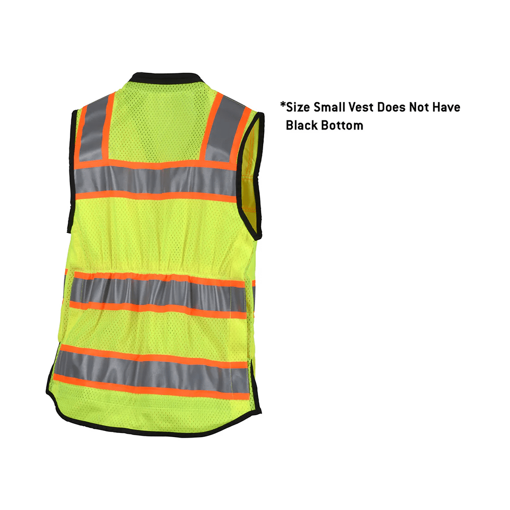 Pyramex RVZF61 Women's Hi - Vis Solid/Mesh Safety Vest with Adjustable Waist - Gorvex.com