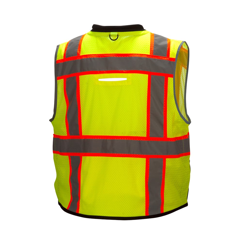 Pyramex RVZT44B Class 2 Hi Vis Tether Vest - D - Ring Access & Grommets - Gorvex.com