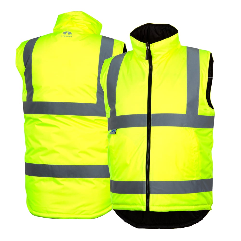 Pyramex RWVZ45 Series Class 2 Reversible Winter Vest with Tapered Back - Gorvex.com